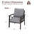 2-Piece Metal Patio Chair with Cushions-114146019