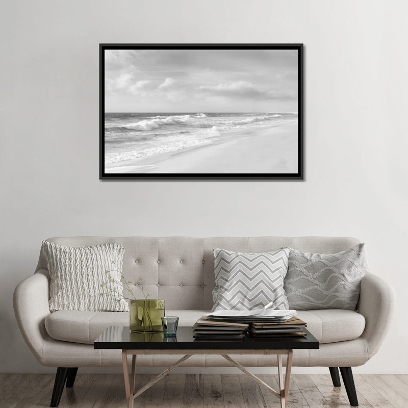 Hamptons V - reproduction de photo sur toile, H 18 po x l 26 po x P 1,5 po, Toile avec cadre noir, Pas de tapis