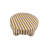 Round Fabric Upholstered Striped Table Ottoman