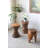 Artisanal Hourglass Side Table with Mosaic Texture