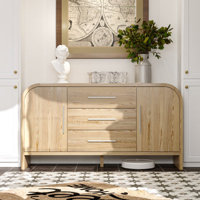 2-Door 3-Drawer Accent Chest With Rustic Design by Ebern Designs