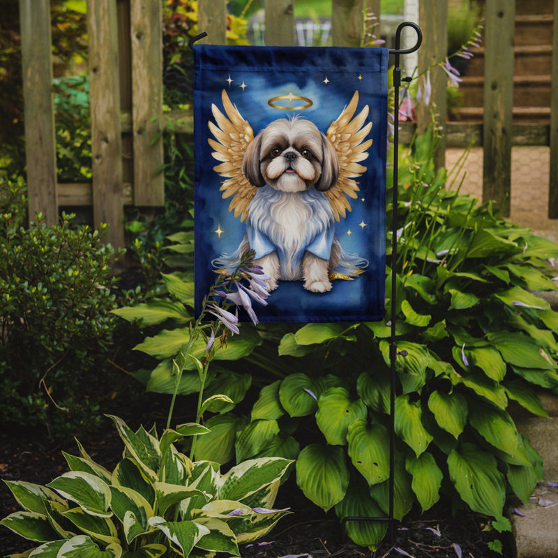 Shih Tzu, mon ange, drapeau du jardin
