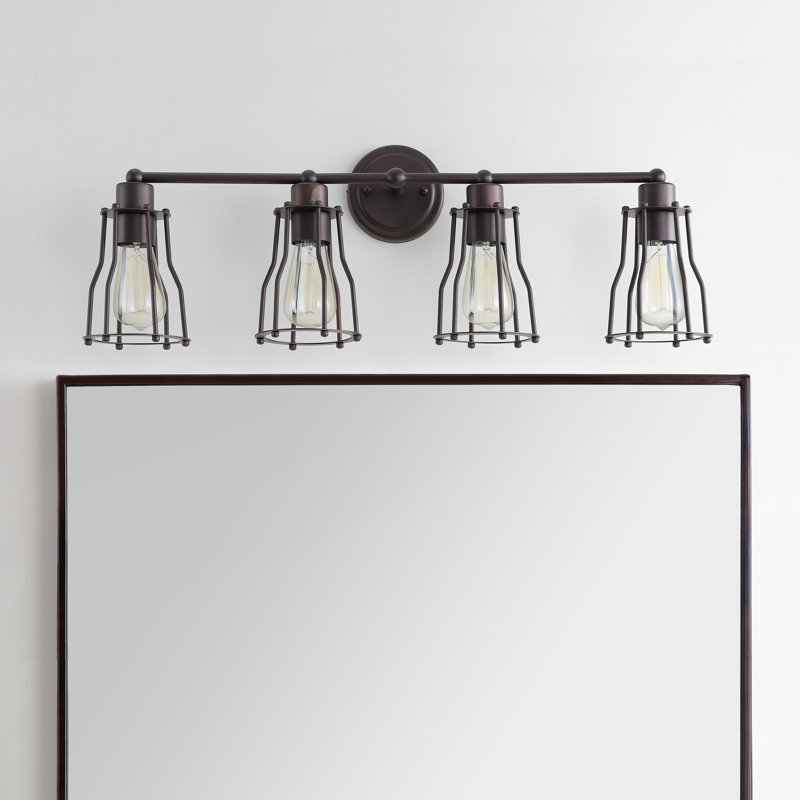 Gillam Metal Vanity Light, Oil Rubbed Bronze, 4