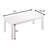 63" White Solid Wood Dining Table
