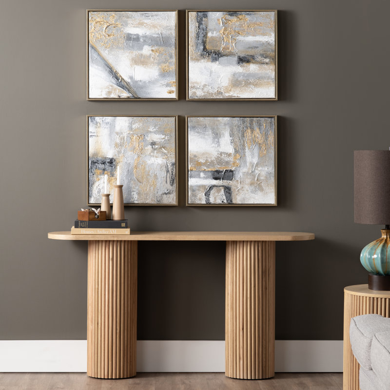 60 po Table d'appoint en bois brun
