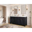 Halsey X P 22 po Meuble-lavabo double en D avec quartz blanc Cove Edge
