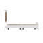 Lit plateforme en bois pleine grandeur, lit plateforme avec décoration en bois, support en lattes de contreplaqué