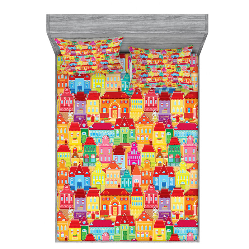 Microfiber Sheet Set, Queen Sheet Set with Fitted Sheet