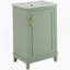 Petit meuble-lavabo moderne de 20 pouces avec lavabo en céramique - 20 * 14,5 * 33,3 pouces, rangement spacieux, 1 porte à fermeture douce-831605442