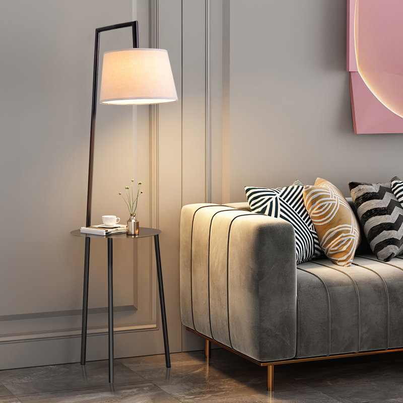 150cm Black Tray Table Floor Lamp