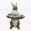 Statue de lapin peinte à la main en oxyde de magnésium pour le jardin et la décoration intérieure, résistante aux intempéries et légère