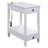 White Finish Accent Table W/USB