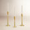 3-Piece Aluminum Candlestick Set