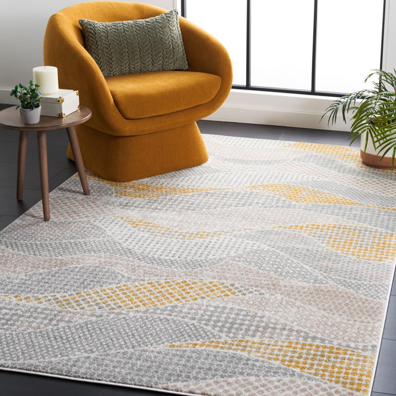 Pearsons 514 Area Rug In Gray/Beige/Gold, Rectangle 5'5" x 7'7"