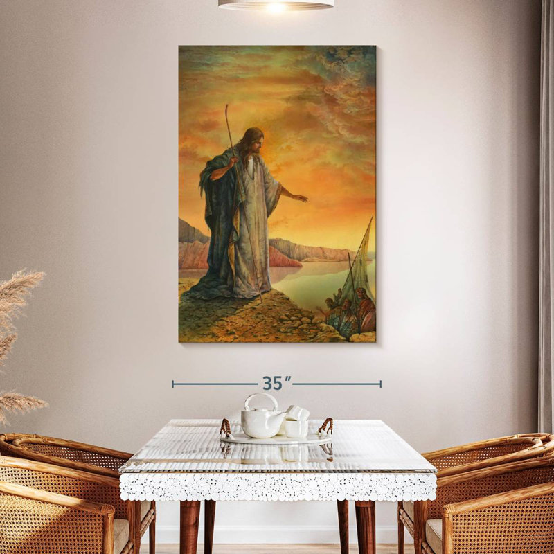 Jésus à la mer de Galilée, H 51 po x l 34 po