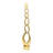 Aluminum Abstract Decorative Object for Home or Office Decor Gold 32".