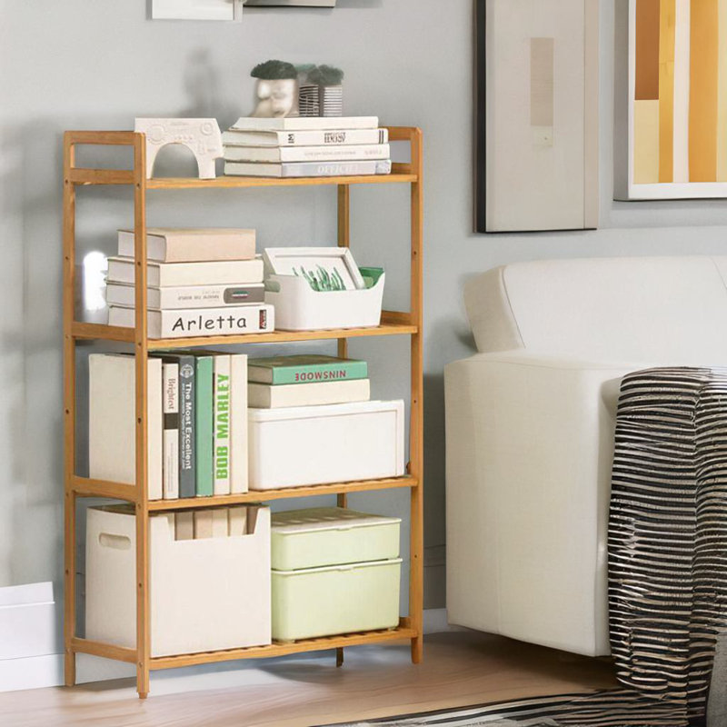 Hestleton 99cm H x 67.2cm W Bamboo / Rattan Standard Bookcase