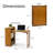 Bamboo Foldable Computer Desk with Hidden Storage Cabinet-379997599