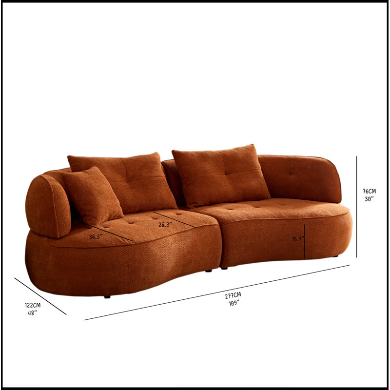 Canapé modulaire confortable avec fabrication robuste et coussins moelleux
