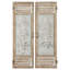 Ensemble de 2 décorations murales en métal brun à motif de persiennes, l 15 po x H 52 po