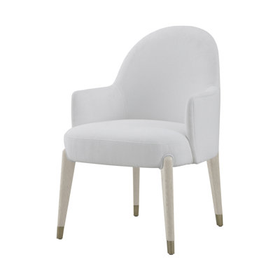 Luna 19.5'' H Fabric Upholstered Oak Armchair