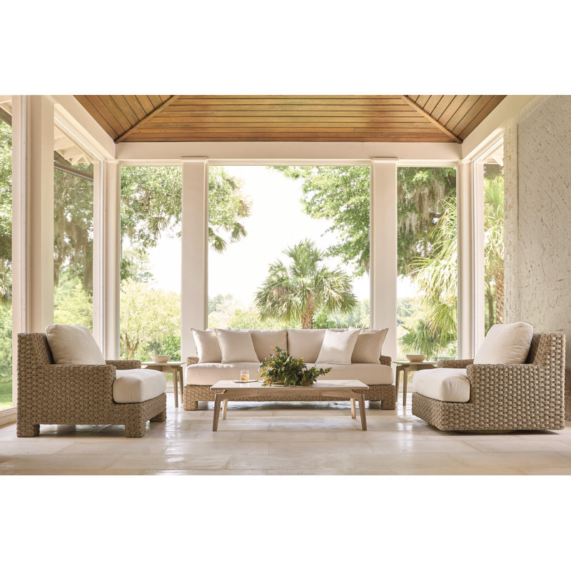 Aurora Outdoor Teak Coffee Table, 15" H x 54" W x 30" D
