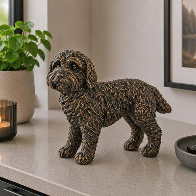 Gelinkaya Bronze Cockapoo Sculpture Figurine
