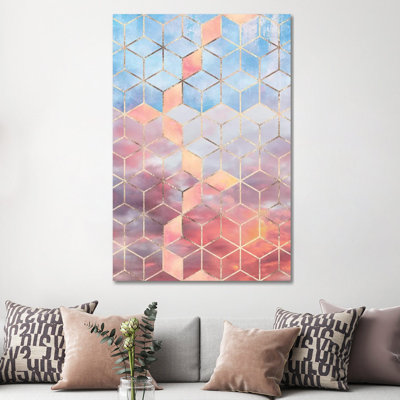 Magic Sky Cubes by Elisabeth Fredriksson - Wrapped Canvas Painting