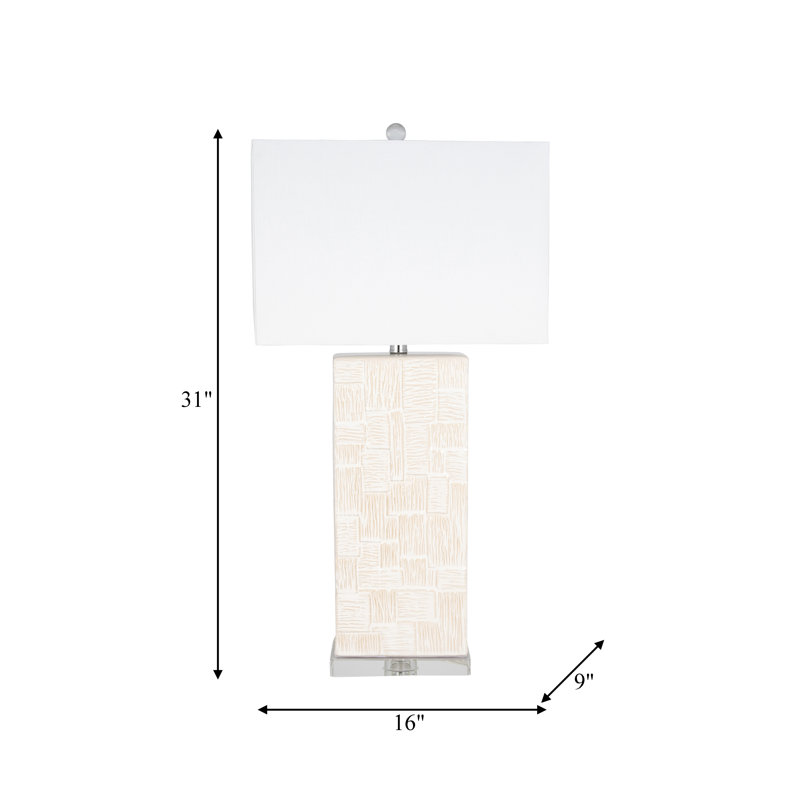 Jeevun 31" Textured Ceramic Table Lamp