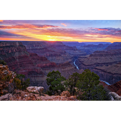 Teionna Canyon Sunset I by David Drost - Wrapped Canvas Photograph