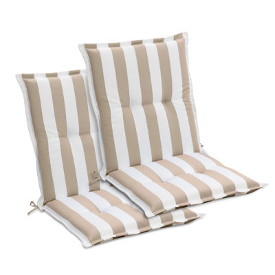  Ensemble de 2 coussins de chaise d'extérieur touffetés