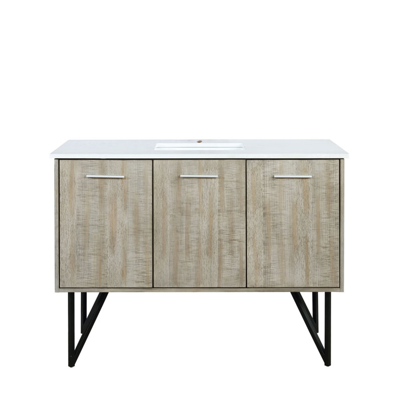 Lancy 48 in W x 20 in D Single Bath Vanity , White Cultured Marble