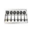 Ensemble de 6 cuillères à espresso à motif géométrique Lorren Home Trends, noir-110821686
