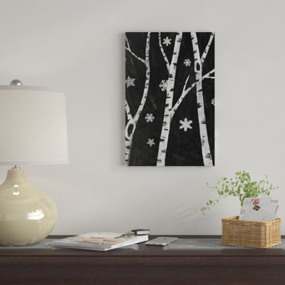 « snowy birches iii » par mary urban, impression sur toile