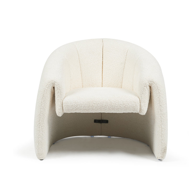 Taylor Textured Fabric Occasional Chair, White
