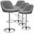 Calvyn Adjustable PU Leather Bar Stool Swivelling Counter Stool With Backrest Footrest-1230355134-1258321398