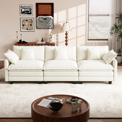 George 111.5" Chenille Modular Sectional Sofa