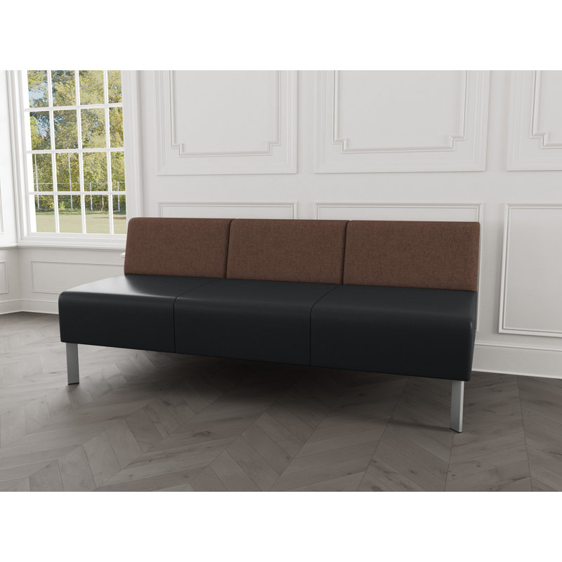 Canapé sans accoudoirs Luxe Lounge, Acier argent, Archetype Cafe / Modena Graphite