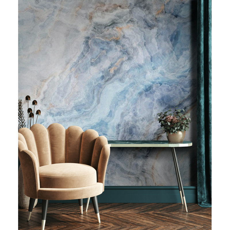 Papier peint Oceanic Marble Serene Elegance, L 112 po x L 75 po