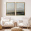 «Coastal Serenity Seashore Landscape With Cloudy Sky Nature Wilderness Illustration Decor Scenic», 2 pièces sur toile-98249442-98249441