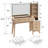 Carsin 48" W Engineered Wood Makeup Vanity with Lighted Mirror-1102255575