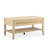Rattan Lift-Top Coffee Table with Hidden Storage & Open Shelf