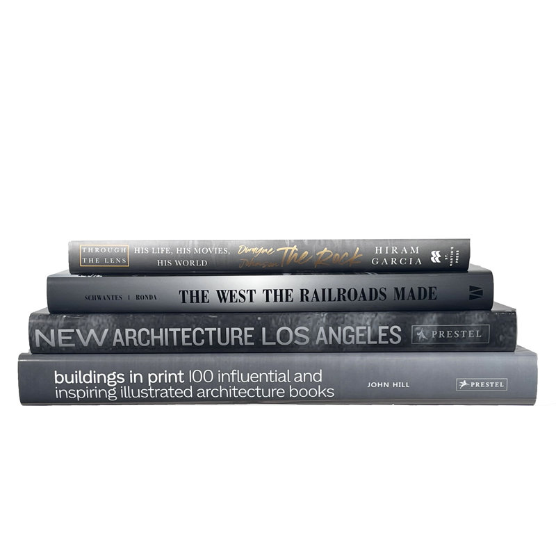 Decorative Books - Stone Coffee Table Stack - 4 Grey Books