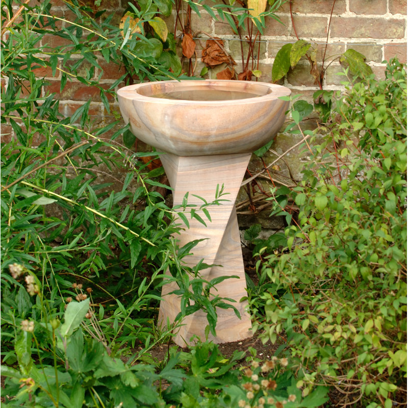 Plainsboro Natural Stone Fountain Birdbath