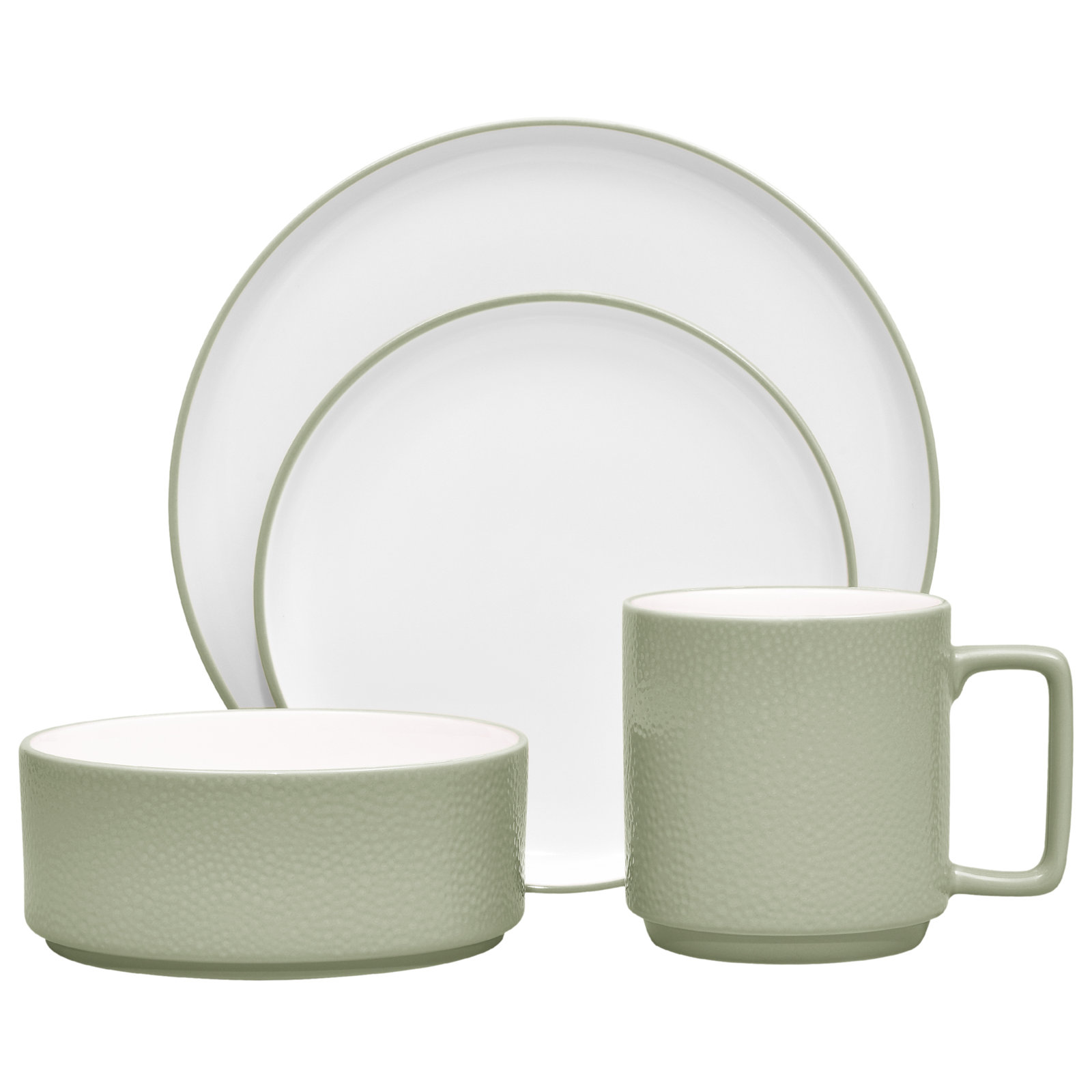 ColorStax Porcelain Dinnerware Set, Sage