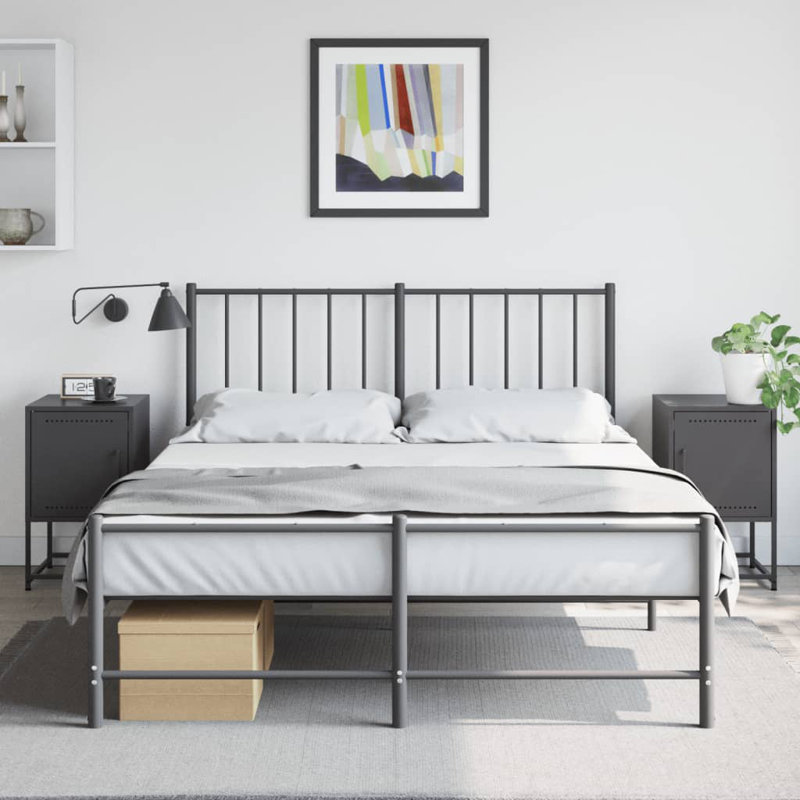 36cm W Bedside Table, Black