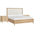 Ramspoth California King Upholstered Panel Bed 2 Nightstands And Drawer Dresser With Landscape Mirror