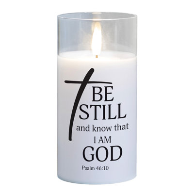 Flameless Jar Candle with Glass Holder