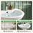 Liberty 31.5" Tall White U-Shaped Vitreous China Pedestal Bathroom Sink with Overflow