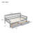 Twin-size Pine Wood Daybed with two Storage Drawers-336748690